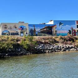 Mural in Venice just inside the ditch