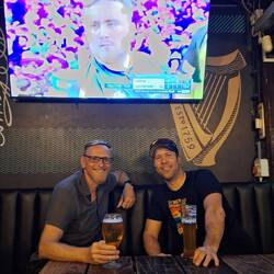 Was so good to meet up with Christian and such a surprise he was over here.