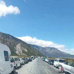 Auf der Rückfahrt nach der Wanderung.
