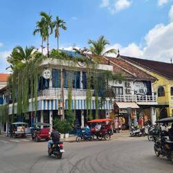 Eins der schönen, begrünten Häuser in Siem Reap