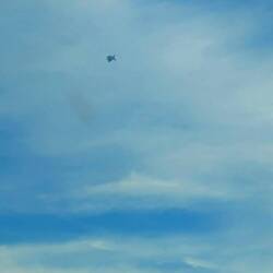 That's a huge radar blimp named Fat Albert that really perplexed us when we first saw it.