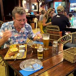 Letzter Abend im "Les Balançoires" auf Terre-de-Haut