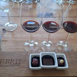 Wine and chocolate pairing.
