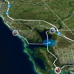 We crossed our wake in Charlotte Harbor