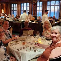 Dinner with the solo group.