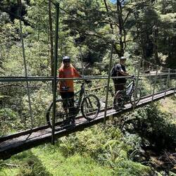 Swing bridge on the Murray Creek ride