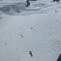 Landung auf dem Gletscher