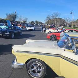 Car show prior to the museum opening