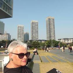 Coffee on the terrace between SWCAC and the sea