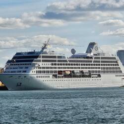 Our first view of Insignia, our home for the next six months