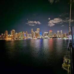The Miami skyline as we depart.