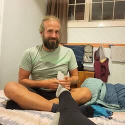 Wohl verdiente und bitter notwendige Massage an unserem Restday