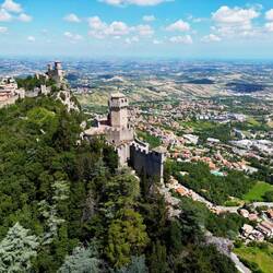 The three towers atop Mount Titano