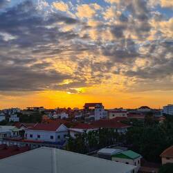 letzter Sonnenuntergang über Siem Reap
