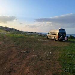 Unser Stellplatz am Capo Campolato