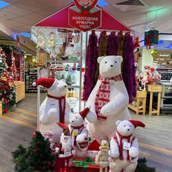 Bären im Supermarkt, auch Bärenfleisch kann man hier kaufen 🐻