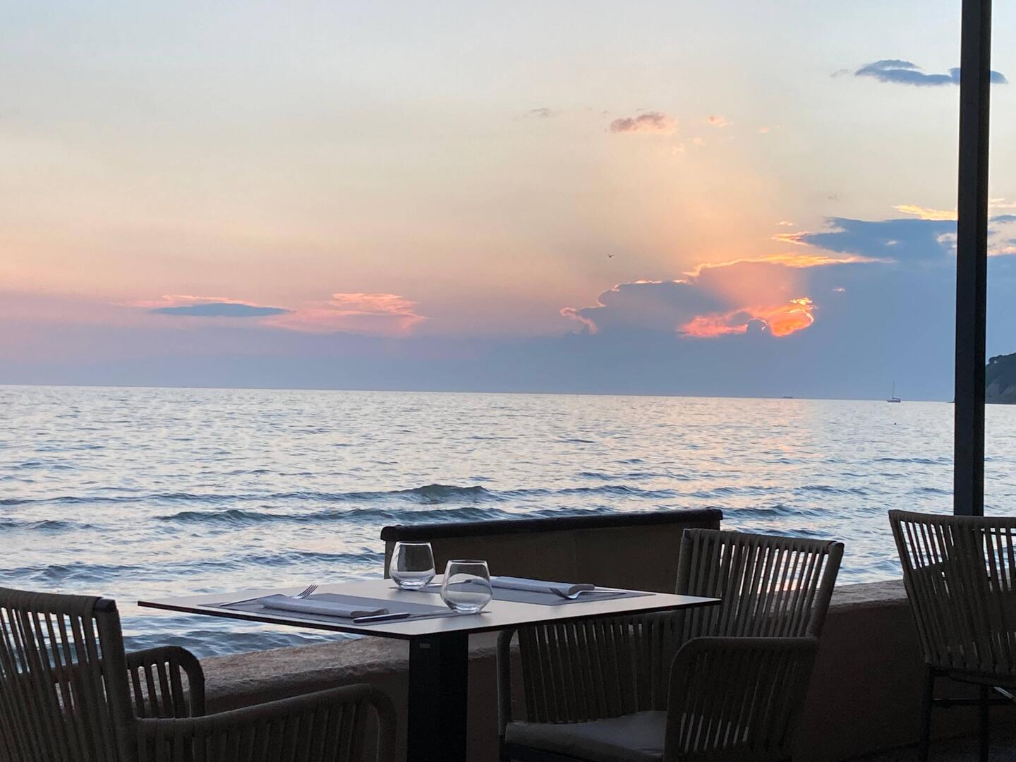 Sonnenuntergang überm Meer