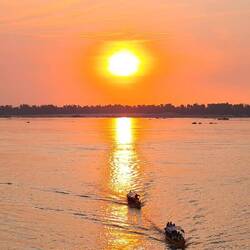 Sonnenuntergang überm Mekong