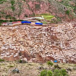 Die Salzterrassen von seitlichen Schluchtkante