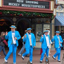 Sometimes the universe provides: Dapper Dans singing Great Big Btful Tomorrow as we left C of P