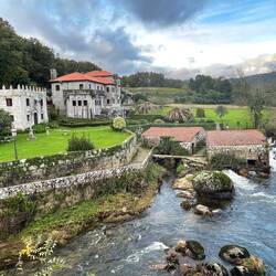 Ponte Maceira, designated a "Bonitos de España," or beautiful town of Spain.