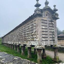 Horreo de Carnota, one of Galicia's longest granaries built in the 1700's to store and protect grain