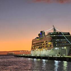 Returning to Insignia at sunset