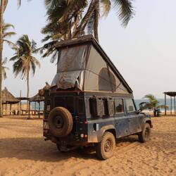 Der Stellplatz direkt bei Lomé...