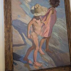 I spotted an original Sorolla at the decorative Arts Museum. He's a pretty famous Spanish painter