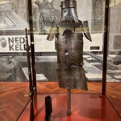 Ned Kelly's armour at the State Library