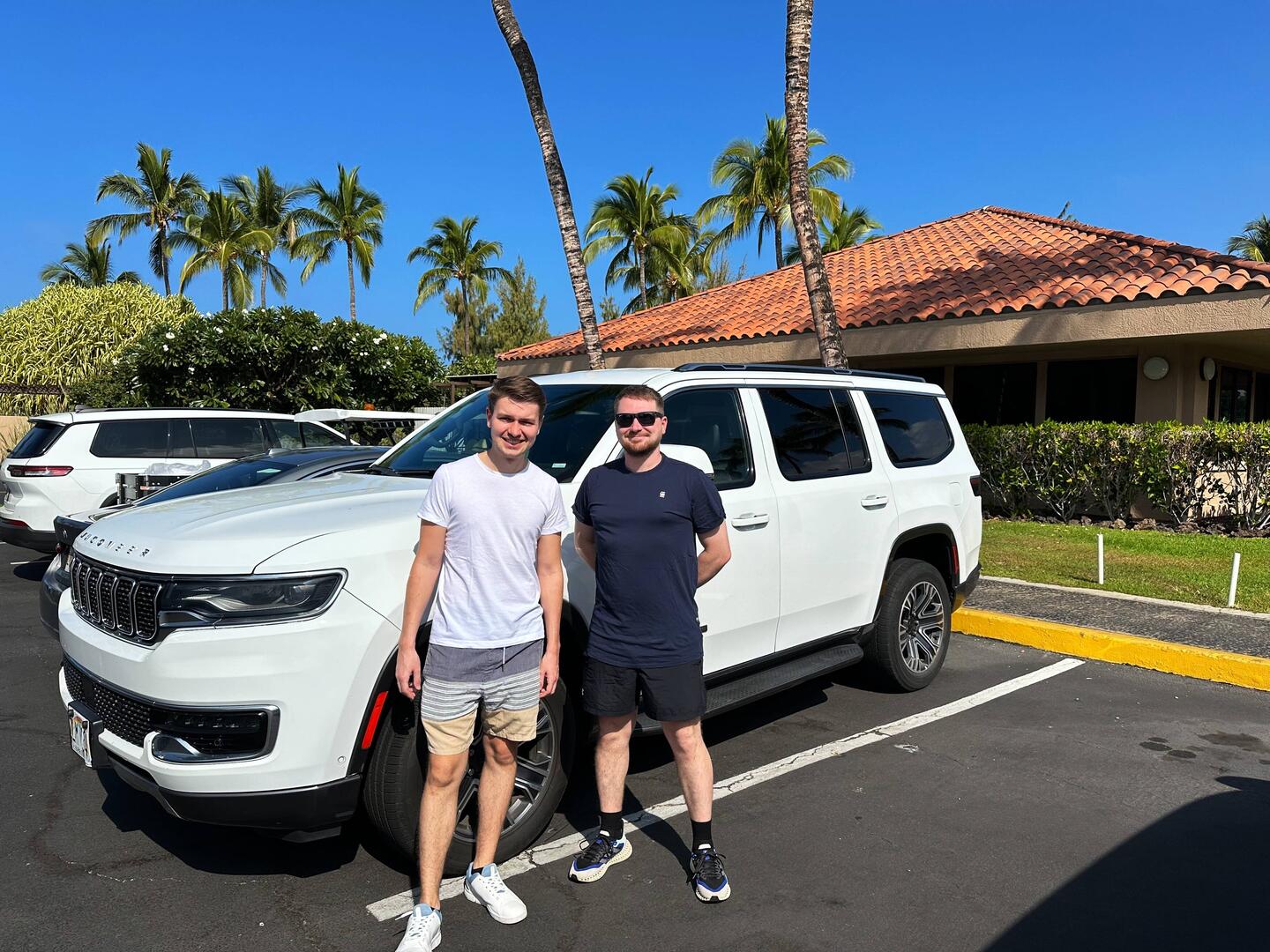 Auf dem Hotel Parkplatz