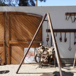 An outdoor workshop, not a problem when the desert only gets 5-10mm of rain per year.