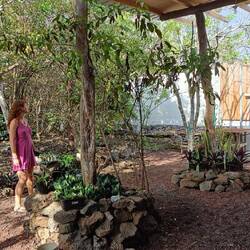 Saying good bye in Magno's garden. Reminiscent of our old native garden!