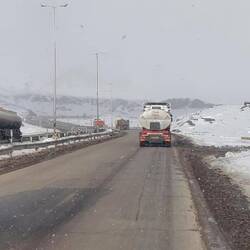 Und bekommen kurz Sorge gleich auf Schnee fahren zu müssen