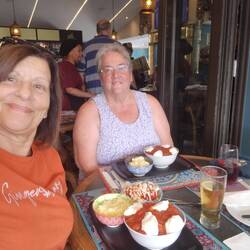 Saskia & I with our Turkish stew