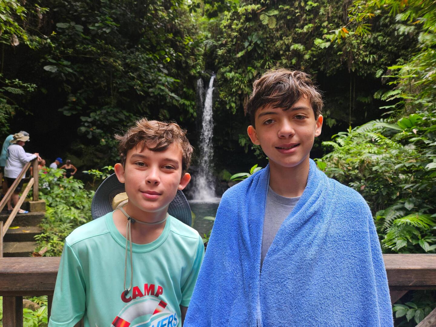 Thomas and DJ at the Emerald Pool