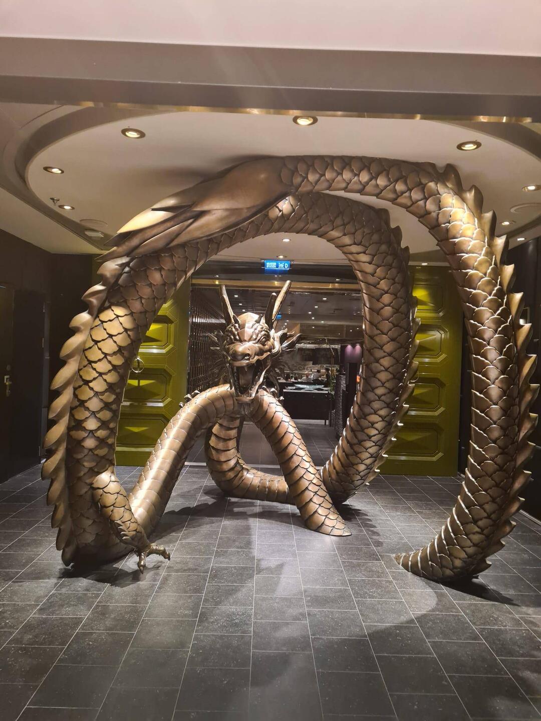 A dramatic entrance to the Asian restaurant we dined in tonight.