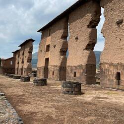 Mittelschwer des Inkatempels in Raqchi