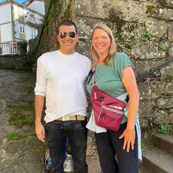 What a surprise to run in to Elijah, who ran the hostel where I stayed my last night on the Camino.