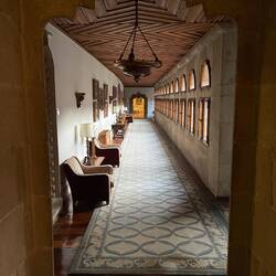 One of the many corridors inside the Parador.