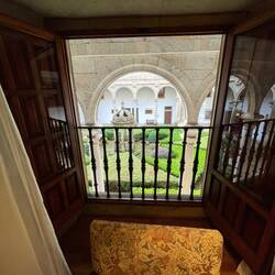 View of the cloister from my room.