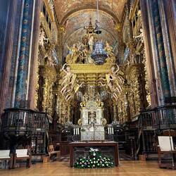 The incredible altar of the Santiago Cathedral.