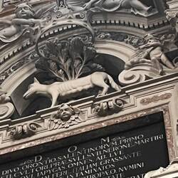 Symbol of Lecce is a she-wolf and oak tree