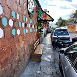 der Eingang zu meinem ersten Frühstück in San Cristobal de las casas