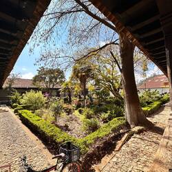 ein Hof in einem öffentlichen Gebäude