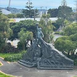 Statue zur Rugby WM 2011