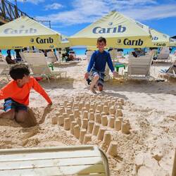 Started as a sand castle, became an art installation