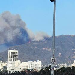 View from Venice Beach: the initial moments of the LA fire.