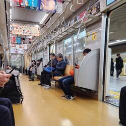 Interior of the Tokyo Metro Train