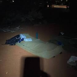 Unser "Swag" zum übernachten im Freien